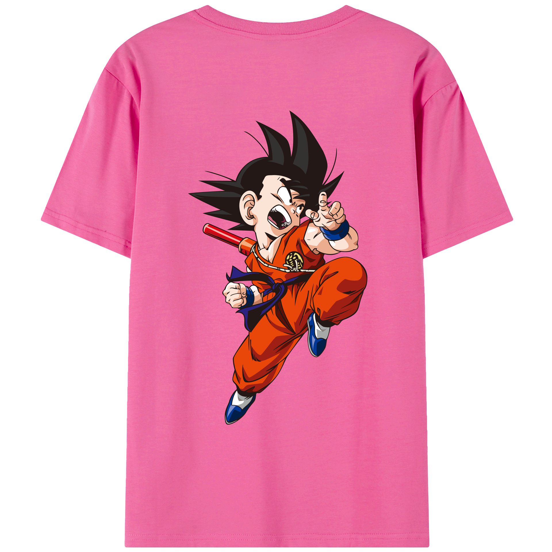 （画像用） ドラゴンボール 孫悟空（そん ごくう）Son Goku カカロット DRAGON BALL Kakarotto レディース半袖Tシャツ(バックプリント)